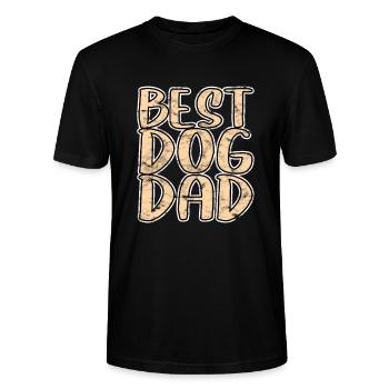 Meilleur père de chien - T-shirt bio CRAFTER Stanley Stella Unisexe - noir - Devant - Alina (178cm) & Michal (187cm)