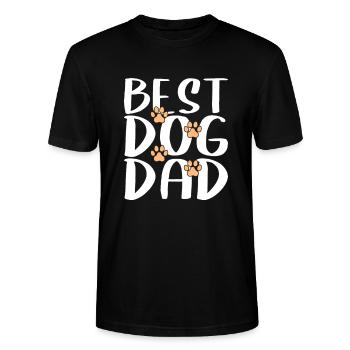 Meilleur père de chien - T-shirt bio CRAFTER Stanley Stella Unisexe - noir - Devant - Alina (178cm) & Michal (187cm)