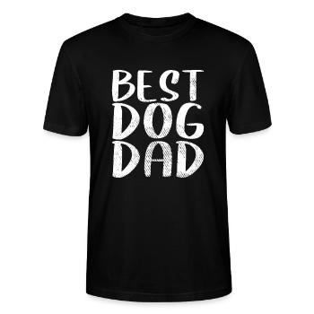 Meilleur père de chien - T-shirt bio CRAFTER Stanley Stella Unisexe - noir - Devant - Alina (178cm) & Michal (187cm)
