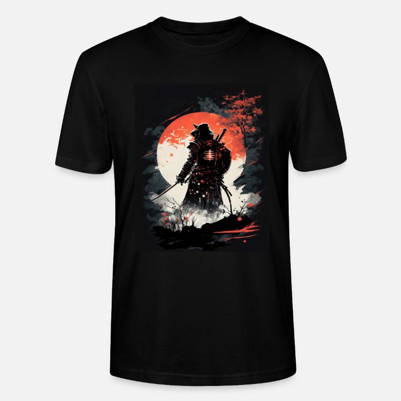 Japanischer Samurai-Krieger - Stanley/Stella Unisex Bio-T-Shirt CRAFTER - Schwarz