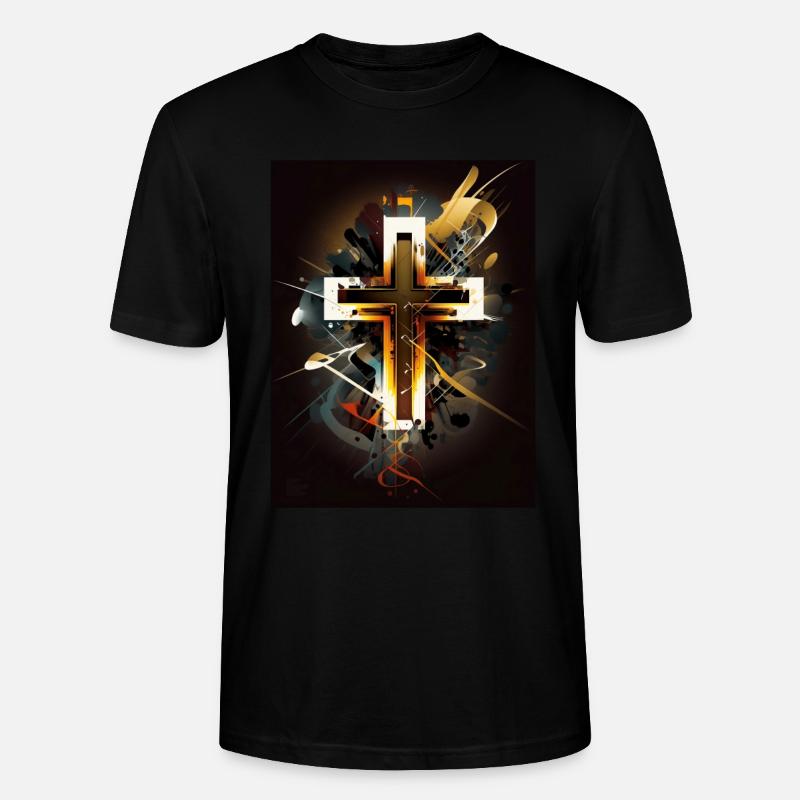 Conception de crucifix - T-shirt bio CRAFTER Stanley Stella Unisexe - noir