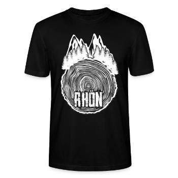 Rhön Rhöner Berge Wald Wandern - Stanley/Stella Unisex Bio-T-Shirt CRAFTER - Schwarz - Vorne - Alina (178cm) & Michal (187cm)
