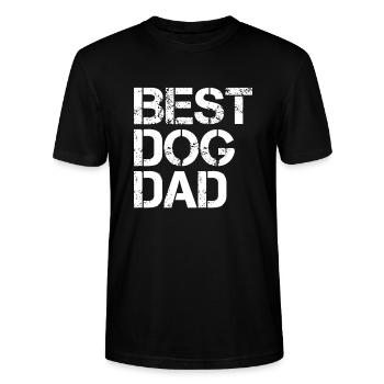 Meilleur père de chien - T-shirt bio CRAFTER Stanley Stella Unisexe - noir - Devant - Alina (178cm) & Michal (187cm)