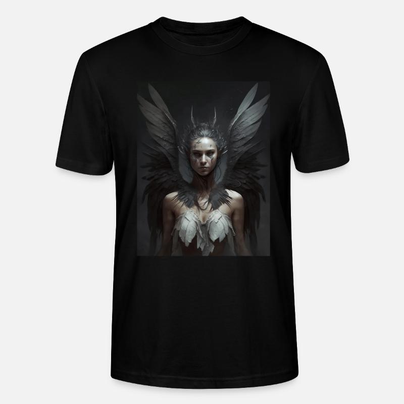 Dunkler Gothic Engel - Stanley/Stella Unisex Bio-T-Shirt CRAFTER - Schwarz