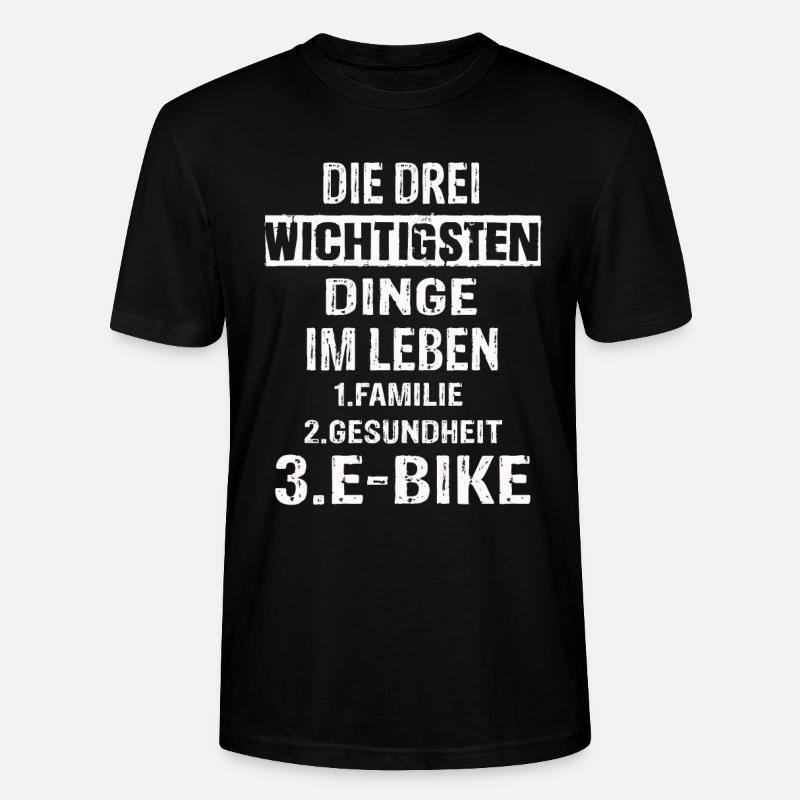 EBike - Stanley/Stella Unisex Bio-T-Shirt CRAFTER - Schwarz