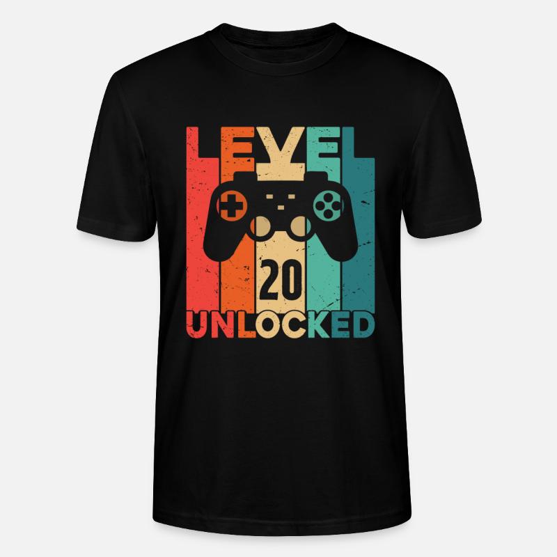 Level 20 freigeschaltet - Stanley/Stella Unisex Bio-T-Shirt CRAFTER - Schwarz