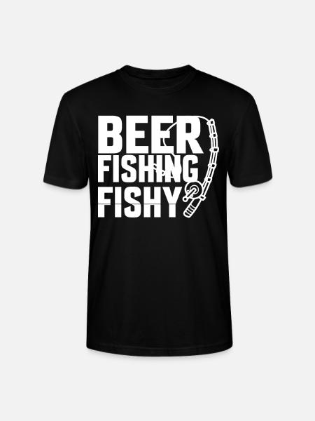 Beer Fishing Fishy - - Stanley/Stella CRAFTER Unisex Organic T-Shirt - black