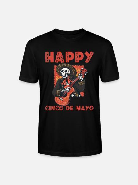 Cheerful Cinco de Mayo - Stanley/Stella CRAFTER Unisex Organic T-Shirt - black