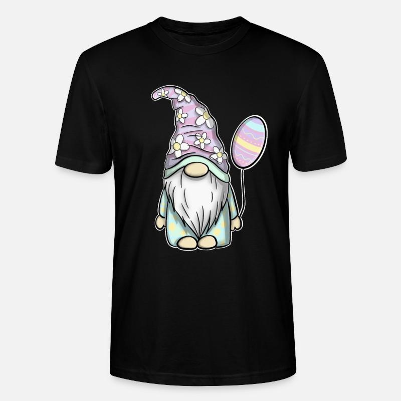 Gnome Gnome's Easter - Stanley/Stella CRAFTER Unisex Organic T-Shirt - black