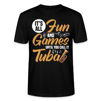 Euphonium Euphoniumspieler Blechbläser Euphonist - Stanley/Stella Unisex Bio-T-Shirt CRAFTER - Schwarz - Vorne - Alina (178cm) & Michal (187cm)