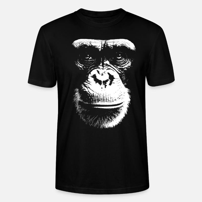 Funny Monkey T-Shirt - T-shirt bio CRAFTER Stanley Stella Unisexe - noir