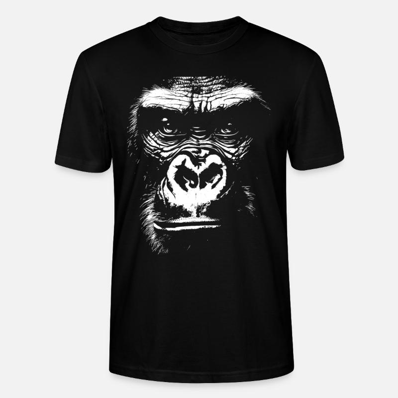 Funny Monkey T-Shirt - T-shirt bio CRAFTER Stanley Stella Unisexe - noir