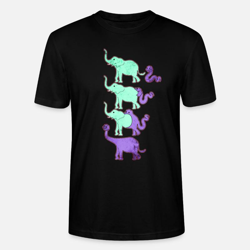 Drôle d’évolution des dinosaures - T-shirt bio CRAFTER Stanley Stella Unisexe - noir