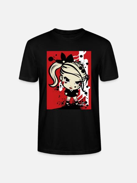 Pop-Art-Rebellenmädchen - Stanley/Stella Unisex Bio-T-Shirt CRAFTER - Schwarz