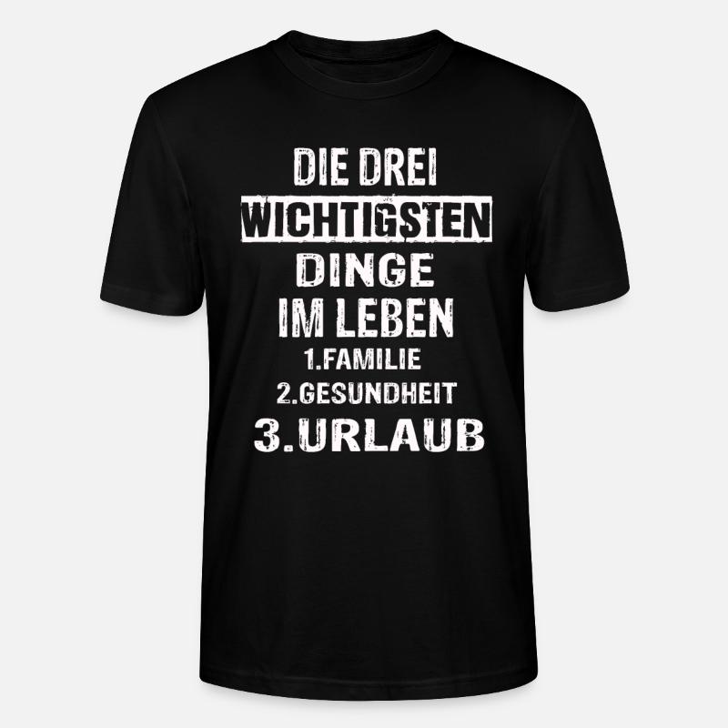 Urlaub - Stanley/Stella Unisex Bio-T-Shirt CRAFTER - Schwarz
