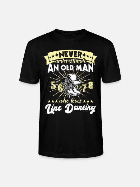 Underestimated Line Dance Man - Stanley/Stella CRAFTER Unisex Organic T-Shirt - black