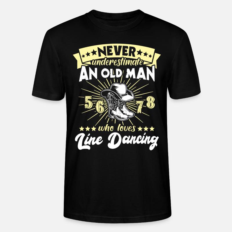 Underestimated Line Dance Man - Stanley/Stella CRAFTER Unisex Organic T-Shirt - black