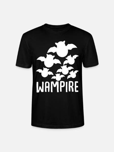 Fat Vampire Bats with Wampe - Stanley/Stella CRAFTER Unisex Organic T-Shirt - black