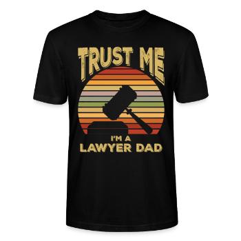 Avocat Avocat Avocat Papa - T-shirt bio CRAFTER Stanley Stella Unisexe - noir - Devant - Alina (178cm) & Michal (187cm)