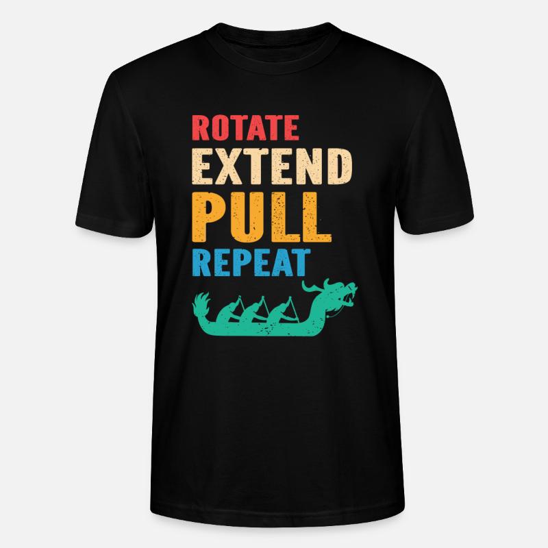 Drachenboot und Drachenboot Crew - Stanley/Stella Unisex Bio-T-Shirt CRAFTER - Schwarz