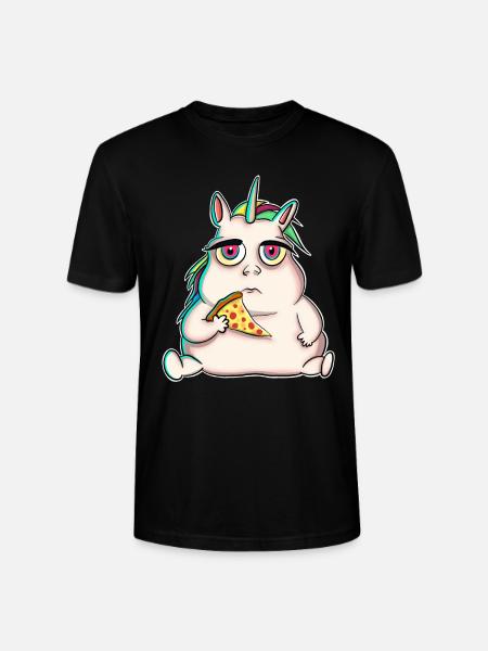Unicorn Pizza - Stanley/Stella CRAFTER Unisex Organic T-Shirt - black