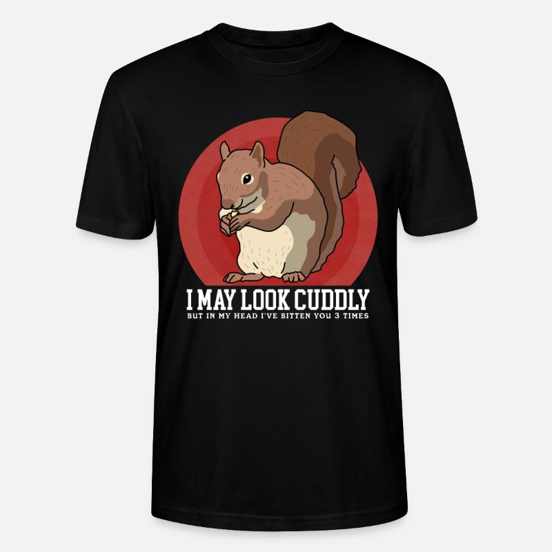 Mignon écureuil écureuil cadeau - T-shirt bio CRAFTER Stanley Stella Unisexe - noir