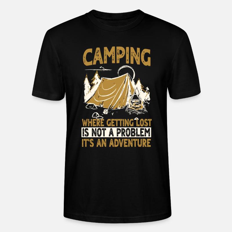 Camping - T-shirt bio CRAFTER Stanley Stella Unisexe - noir