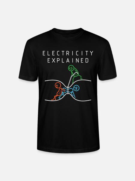 Electrical diagram electricity - Stanley/Stella CRAFTER Unisex Organic T-Shirt - black
