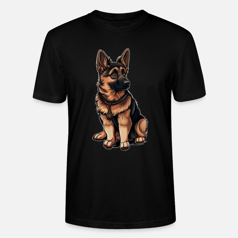 Deutscher Schäferhund Hund Malinois - Stanley/Stella Unisex Bio-T-Shirt CRAFTER - Schwarz