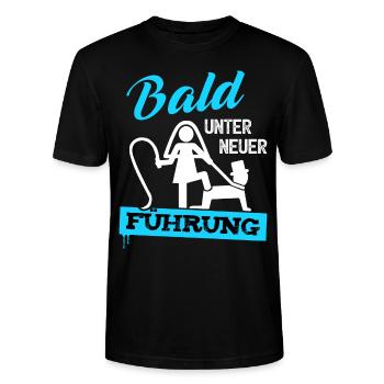 JGA Bräutigam T-Shirt Junggesellenabschied Männer - Stanley/Stella Unisex Bio-T-Shirt CRAFTER - Schwarz - Vorne - Alina (178cm) & Michal (187cm)