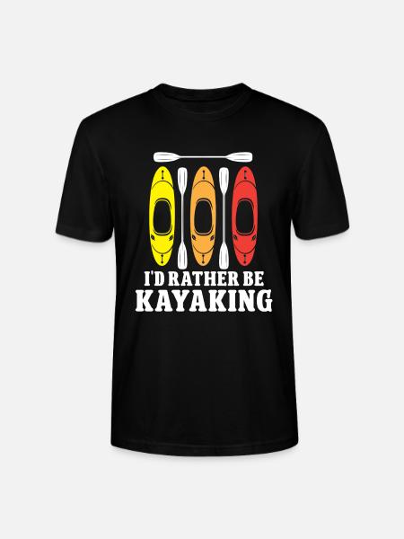 I'd rather be Kayaking - Stanley/Stella CRAFTER Unisex Organic T-Shirt - black