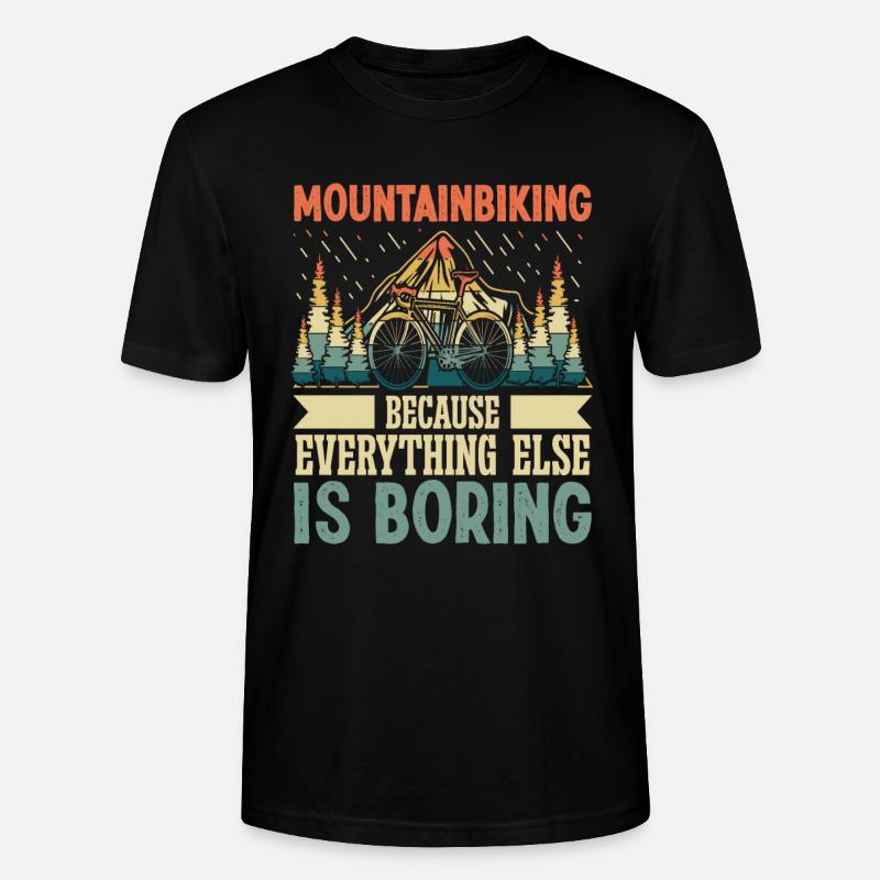 Mountainbiking because everything else - Stanley/Stella Unisex Bio-T-Shirt CRAFTER - Schwarz