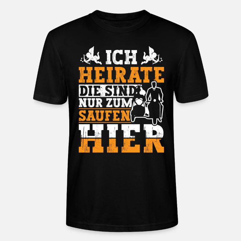 Ich Heirate Junggesellenabschied - Stanley/Stella Unisex Bio-T-Shirt CRAFTER - Schwarz