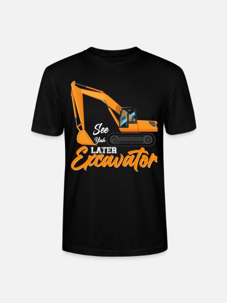 Baggerfahrer Bagger Führerschein Retro Bagger - Stanley/Stella Unisex Bio-T-Shirt CRAFTER - Schwarz