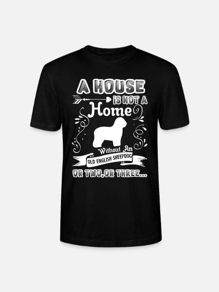 Home Without Old English Sheepdog - Stanley/Stella CRAFTER Unisex Organic T-Shirt - black