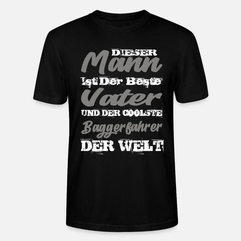 Baggerfahrer - Stanley/Stella Unisex Bio-T-Shirt CRAFTER - Schwarz