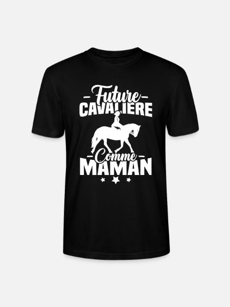 Future cavalière comme maman - T-shirt bio CRAFTER Stanley Stella Unisexe - noir
