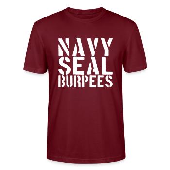 Chemise Burpees - T-shirt bio CRAFTER Stanley Stella Unisexe - bordeaux - Devant - Alina (178cm) & Michal (187cm)