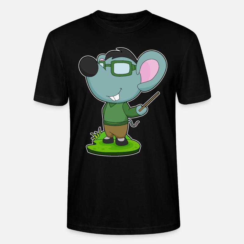 Maus Lehrer Pointer - Stanley/Stella Unisex Bio-T-Shirt CRAFTER - Schwarz