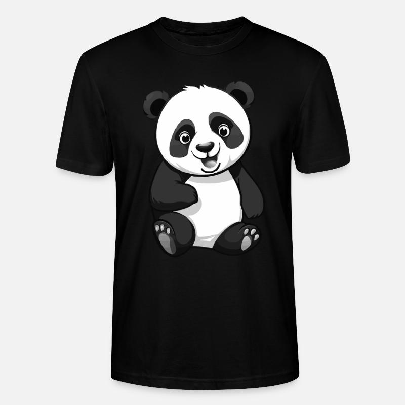 Panda Bär - Stanley/Stella Unisex Bio-T-Shirt CRAFTER - Schwarz