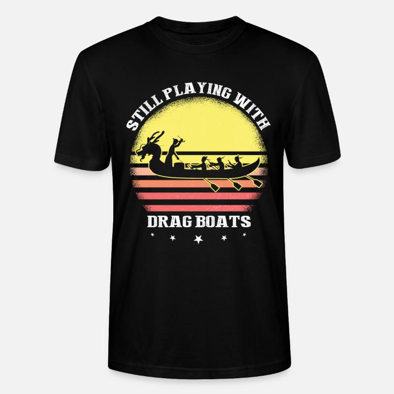 Drachenboot und Drachenboot Crew - Stanley/Stella Unisex Bio-T-Shirt CRAFTER - Schwarz