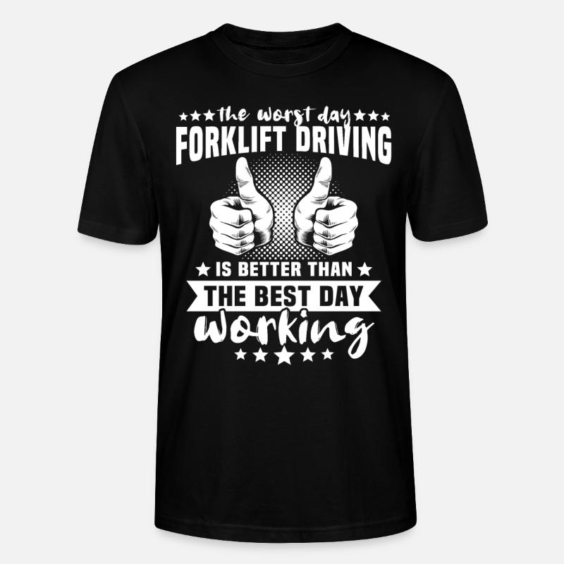 Gabelstapler Stapler Staplerfahrer - Stanley/Stella Unisex Bio-T-Shirt CRAFTER - Schwarz