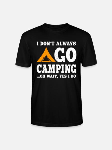 Funny Camping Proverb Shirt - Stanley/Stella CRAFTER Unisex Organic T-Shirt - black