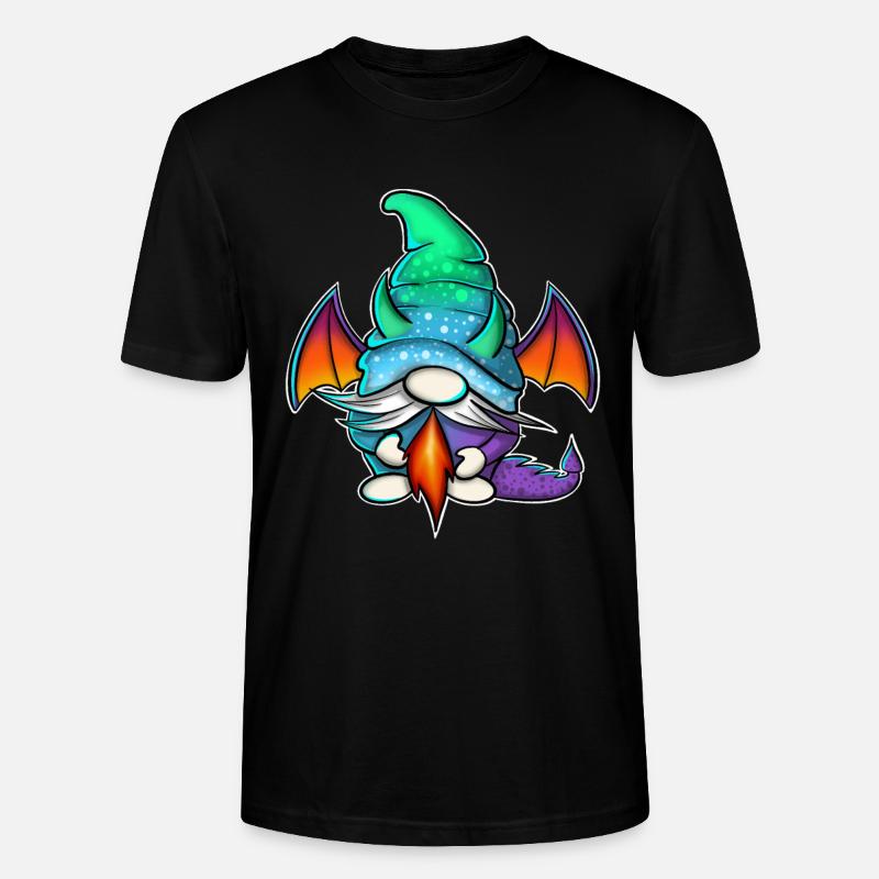 Gnome Gnomes Drache - Stanley/Stella Unisex Bio-T-Shirt CRAFTER - Schwarz