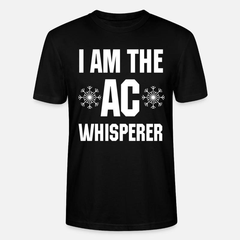 Lustiger Hlk-tech-ac-flüsterer - Stanley/Stella Unisex Bio-T-Shirt CRAFTER - Schwarz