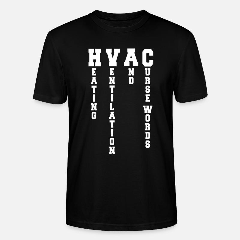 Funny HVAC technician design - Stanley/Stella CRAFTER Unisex Organic T-Shirt - black