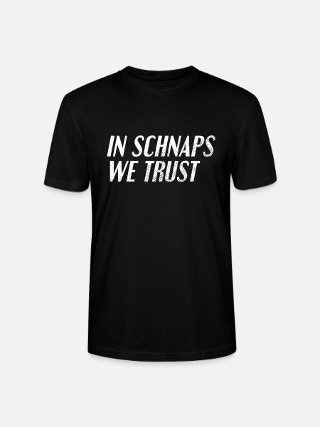 Schnaps trinken Spruch - Stanley/Stella Unisex Bio-T-Shirt CRAFTER - Schwarz
