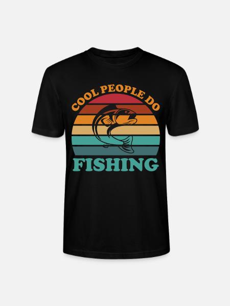Coole Leute fischen 3 - - Stanley/Stella Unisex Bio-T-Shirt CRAFTER - Schwarz