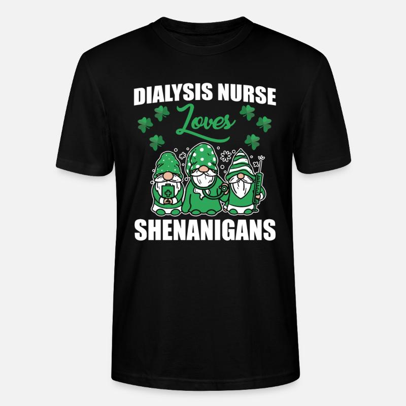 Lustige Dialyseschwester St. Patricks Day - Stanley/Stella Unisex Bio-T-Shirt CRAFTER - Schwarz