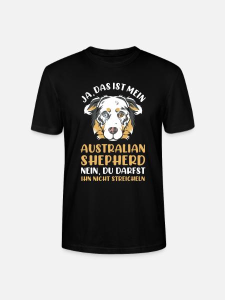 Hund Australian Shepherd - Stanley/Stella Unisex Bio-T-Shirt CRAFTER - Schwarz